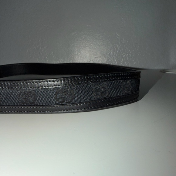 Gucci Black Vintage Monogram GG Belt - Picture 2 of 6